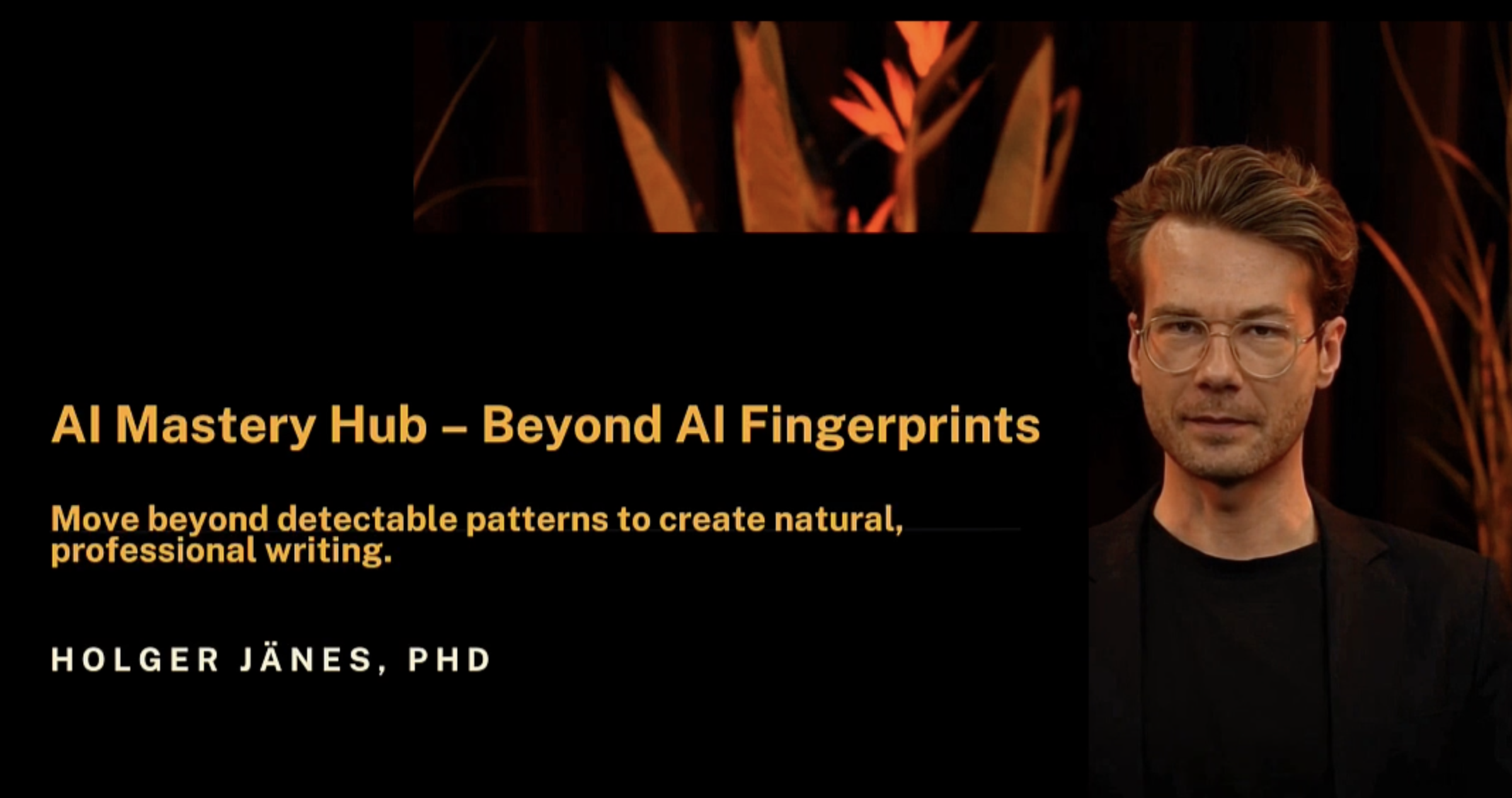 AI Mastery Hub — Holger Jänes, PhD